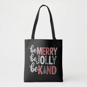 Bolsa Tote Natal Seja Gentil Professor Feliz Natal Árvore Ale