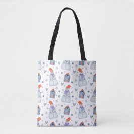 Bolsa Tote Natal Snowman - Feriado sem Olhos