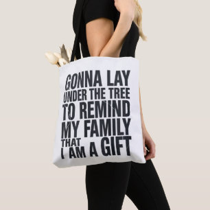 Bolsa Tote Natal Vai Ficar Debaixo Da Árvore Xmas Família