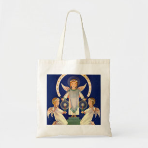 Bolsa Tote Natal vintage, anjos escandinavos de Lucia do