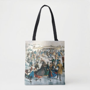 Bolsa Tote Natal Vitoriano Central Park Currier & Ives