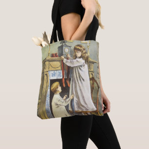 Bolsa Tote Natal vitoriano, Meias de Natal das crianças