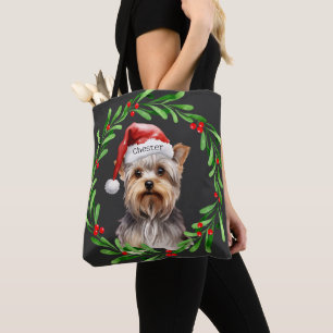 Bolsa Tote Natal Yorkie Yorkshire Terrier Holidays