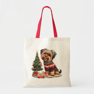 Bolsa Tote Natal Yorkshire Terrier Dogs