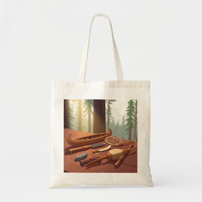 Bolsa Tote Native American Tools Trabalho de arte (Frente)