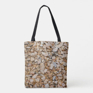 Bolsa Tote Natural Earth Tone Gravel and Stone Texture