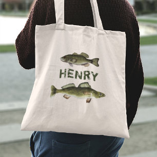 Bolsa Tote Nature Fish Personalizado Lake Camper