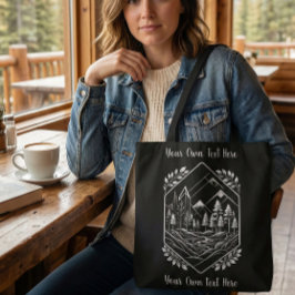 Bolsa Tote Nature Hiker River Badge Your Text