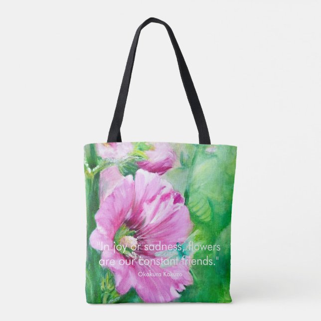 Bolsa Tote Natureza Floral Rosa (Verso)
