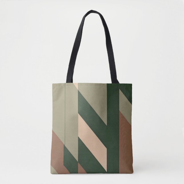 Bolsa Tote Natureza inspirada na abstrato geometria (Frente)