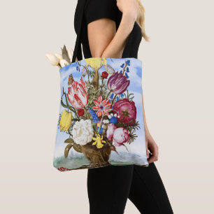 Bolsa Tote Natureza-morta floral da Idade de Ouro Holandesa v
