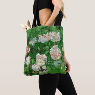Bolsa Tote Natureza Morta: Rosas Cor-de-Rosa por Vincent van