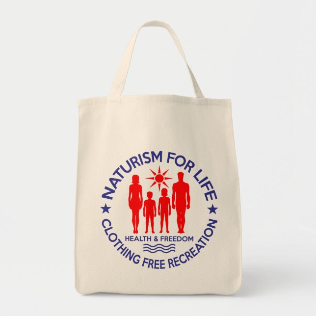 Bolsa Tote Naturista - Naturismo Para A Vida (Frente)
