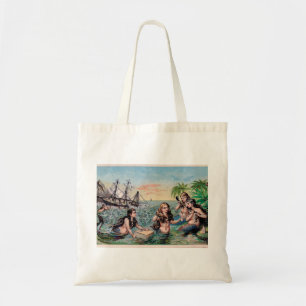 Bolsa Tote Naufrágio Antigo das Sereias Vitorianas Tesouro Na