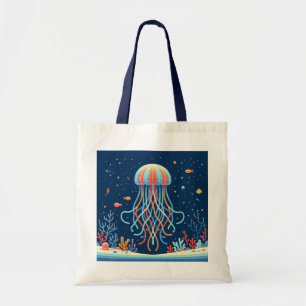 Bolsa Tote náutica/praia/águas-vivas costeiras