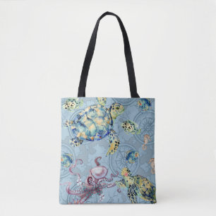 Bolsa Tote Náutica Sob o Saco de Tota do Mar