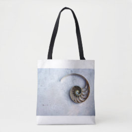 Bolsa Tote nautilus shell seashell Fibonacci swirl tod saco