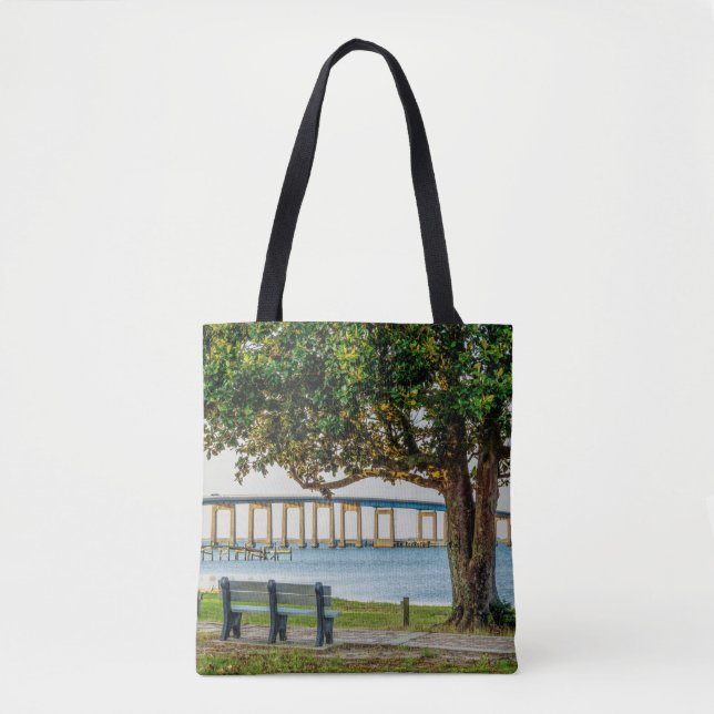 Bolsa Tote Navarre Park Bench e Bridge (Frente)