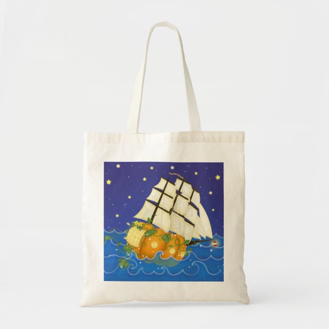Bolsa Tote Nave de Bomba no Mar Cinderella Fairytale (Frente)