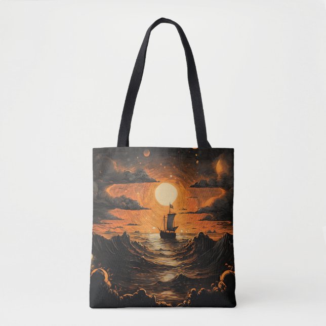 Bolsa Tote Navegação à noite (Frente)