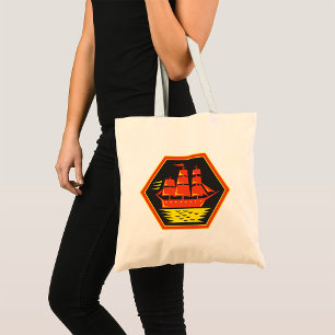 Bolsa Tote Navegação de Navio Clipper Vintage