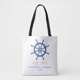 Bolsa Tote Navegue Longe Noivas Damas de Honra Casamento Prai