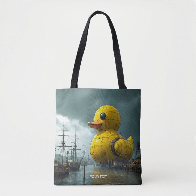 Bolsa Tote Navio de Guerra do Pato Fantasy (Frente)