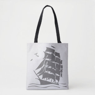 Bolsa Tote Navio do vintage, por todo o lado na sacola do