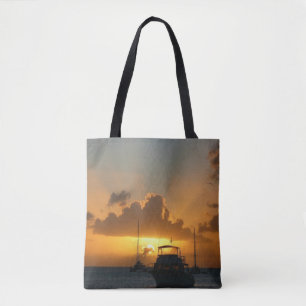Bolsa Tote Navios e paisagens tropicais solares