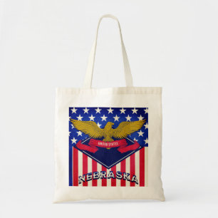 Bolsa Tote Nebraska USA Flag