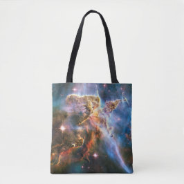 Bolsa Tote Nebulosa da galáxia espacial. Estrelas e astronomi