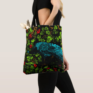 Bolsa Tote Neerlandês Art Nouveau Peacock e Butterfly