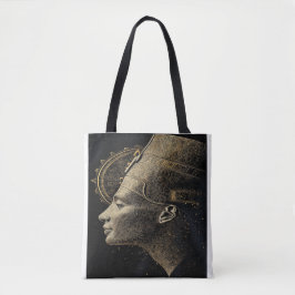 Bolsa Tote Nefertiti Silhueta Moderna Arte Linear