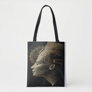 Bolsa Tote Nefertiti Silhueta Moderna Arte Linear