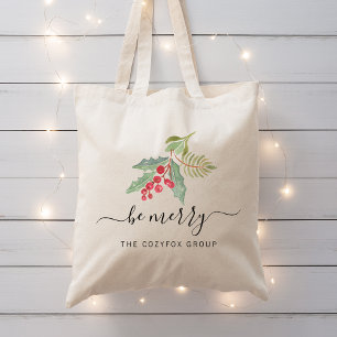Bolsa Tote Negócios Verde Natal Aquarela