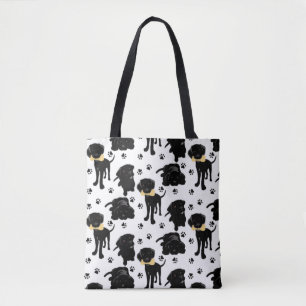 Bolsa Tote Negra Labrador Retriever Puppies