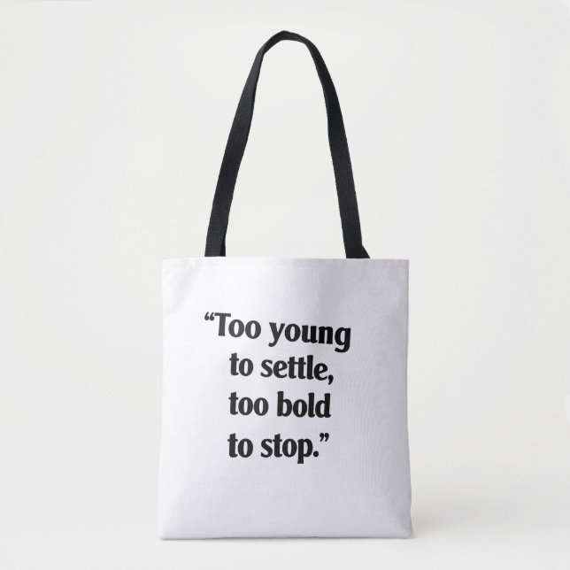 Bolsa Tote Negrito o suficiente para continuar (Frente)