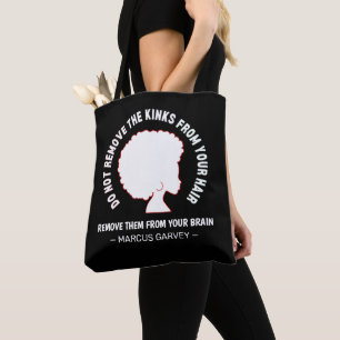 Bolsa Tote NEGRO HAIR Inspirational Marcus Garvey Cote