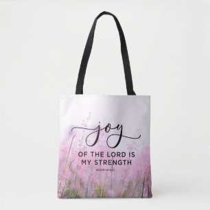 Bolsa Tote Nehemiah 8:10 A alegria do Senhor é minha força