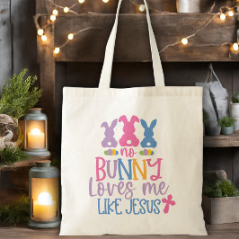 Bolsa Tote Nenhum Coelhinho Me Ama Como Jesus Cristão Colorid