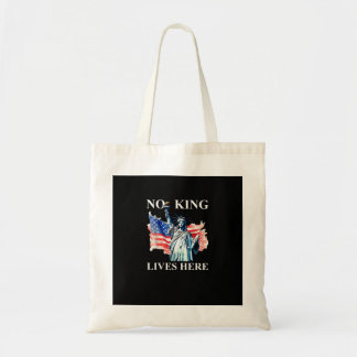 Bolsa Tote Nenhum Rei Vive na Bandeira da Liberdade Americana