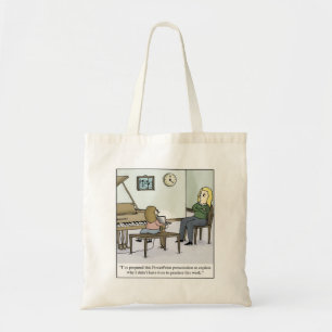 Bolsa Tote Nenhum tempo para praticar desenhos animados da