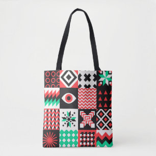 Bolsa Tote NEO GEO. Design de gráfico do padrão de geometri