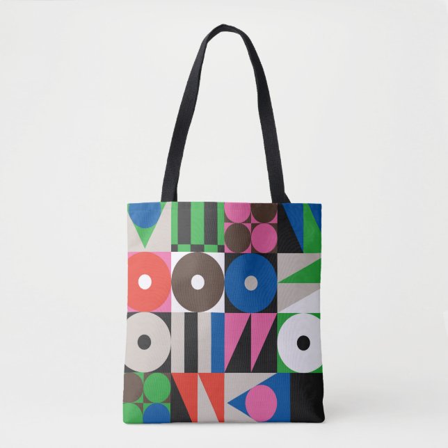 Bolsa Tote Neo Modernismo - padrão trabalho de arte feito com (Frente)