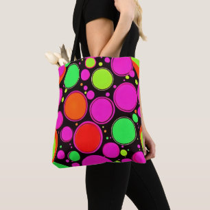 Bolsa Tote Neon Dot Party