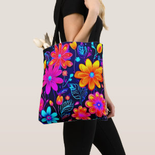 Bolsa Tote Neon Floral Fantasy