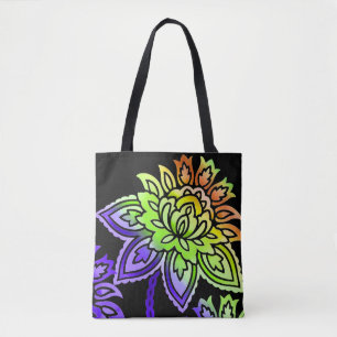 Bolsa Tote Neon Flowers
