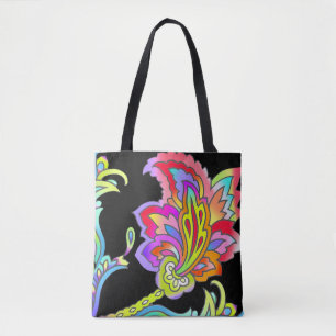 Bolsa Tote Neon Flowers