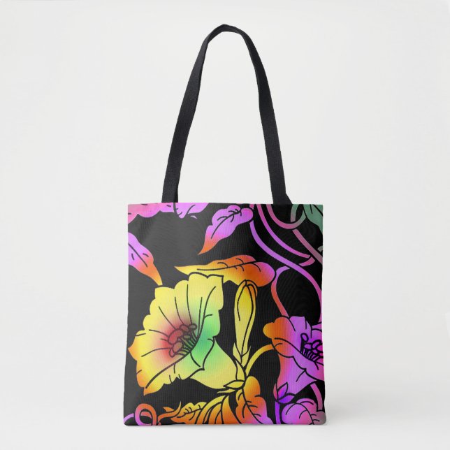Bolsa Tote Neon Flowers (Frente)