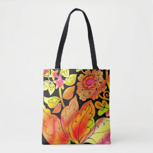 Bolsa Tote Neon Flowers